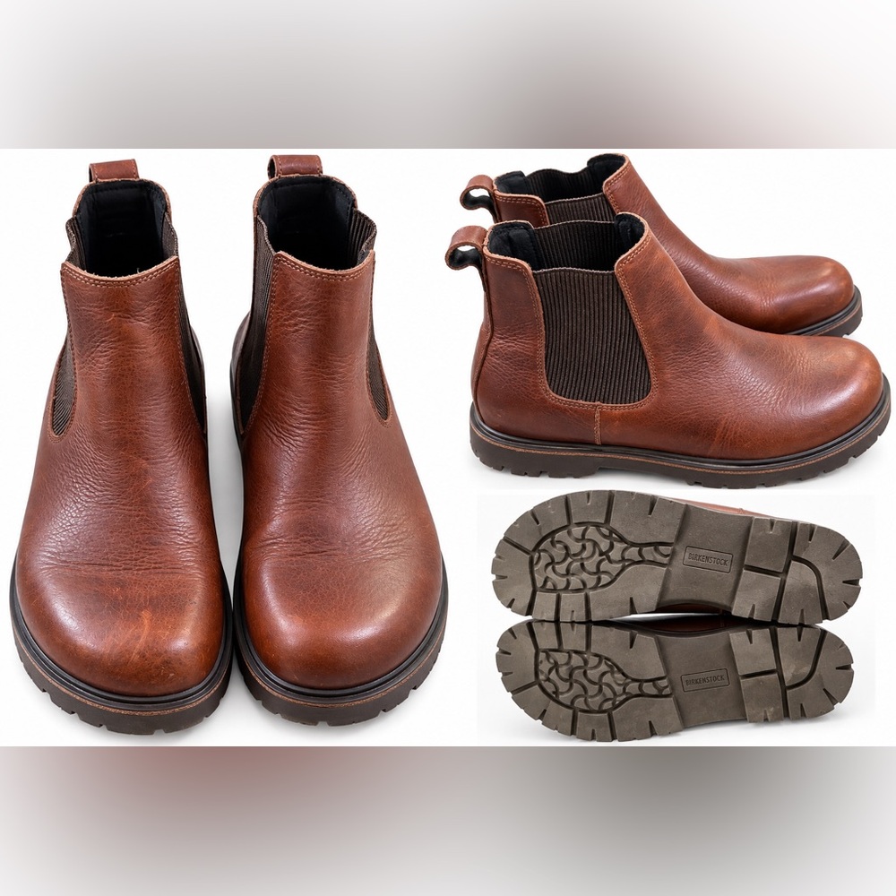 Birkenstock Brown Leather Chelsea Ankle Boots EU 41